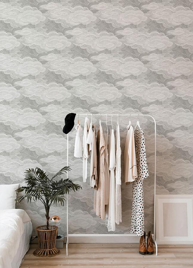 vision-grey-stipple-clouds-wallpaper-york-wallcoverings-4122-72406 - York Wallcoverings Wallpaper