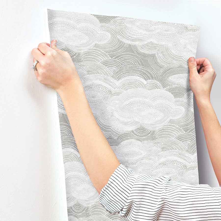 Vision Grey Stipple Clouds Wallpaper - York Wallcoverings - 4122-72406 - York Wallcoverings Wallpaper