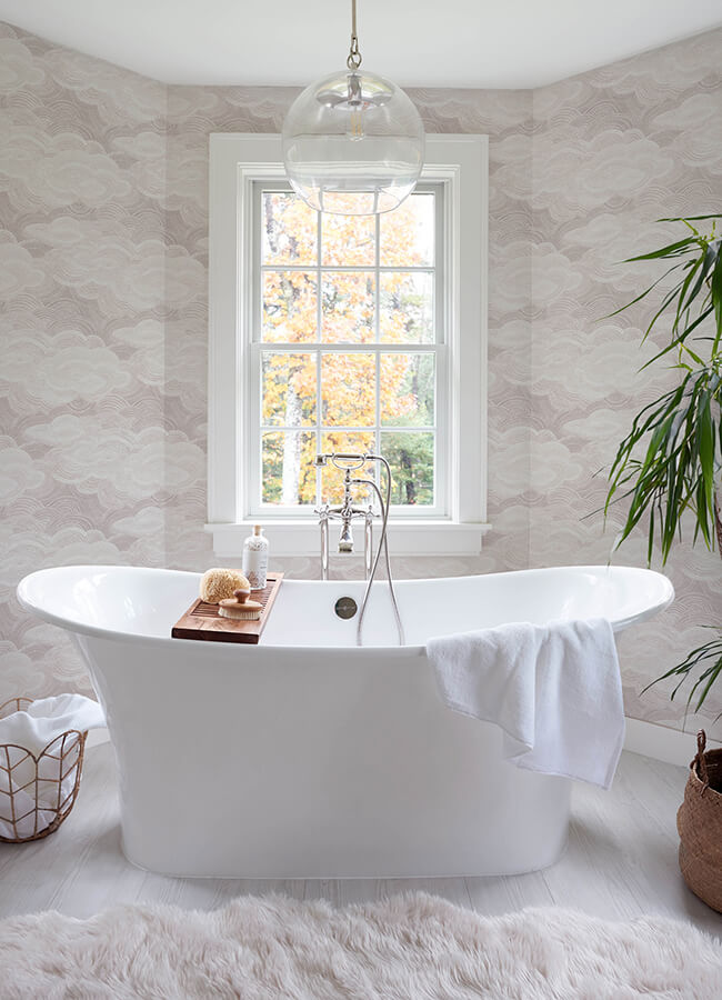 vision-lavender-stipple-clouds-wallpaper-york-wallcoverings-4122-72407 - York Wallcoverings Wallpaper