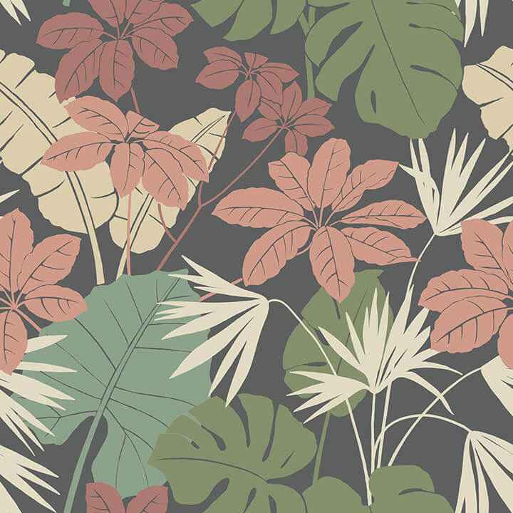 medellin-black-rainforest-floor-wallpaper-york-wallcoverings-4122-72410 - York Wallcoverings Wallpaper