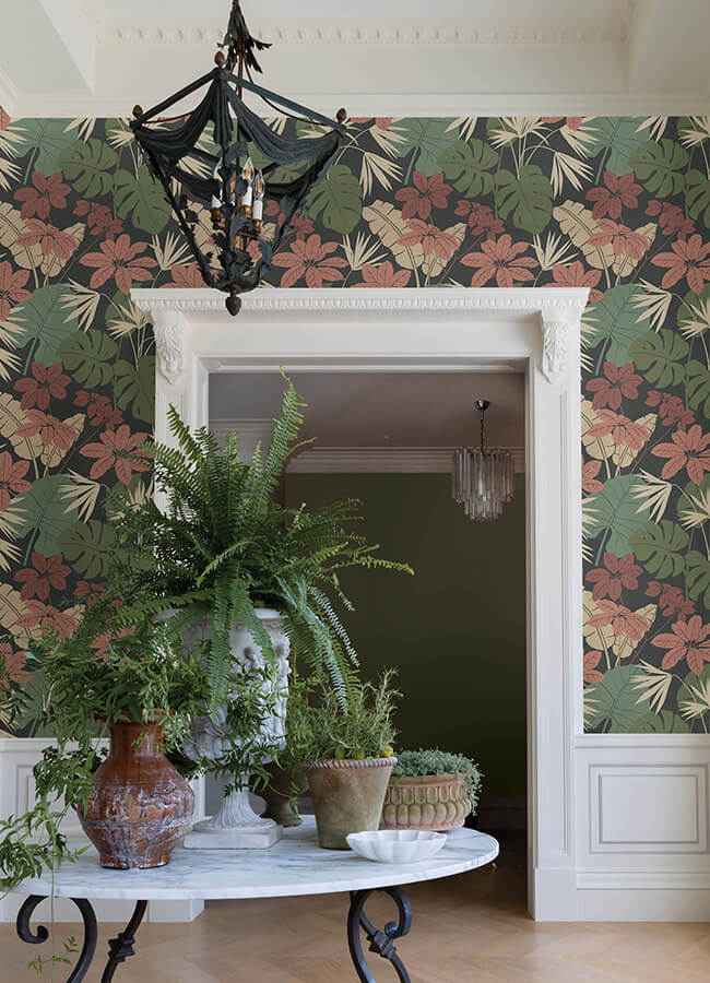 medellin-black-rainforest-floor-wallpaper-york-wallcoverings-4122-72410 - York Wallcoverings Wallpaper