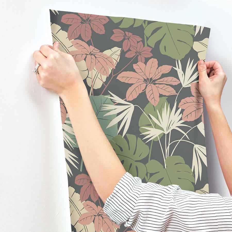 medellin-black-rainforest-floor-wallpaper-york-wallcoverings-4122-72410 - York Wallcoverings Wallpaper