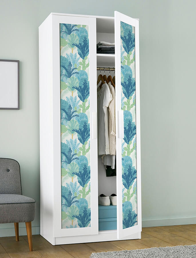 teal-keilani-peel-and-stick-wallpaper-york-wallcoverings-nus4975 - York Wallcoverings Wallpaper
