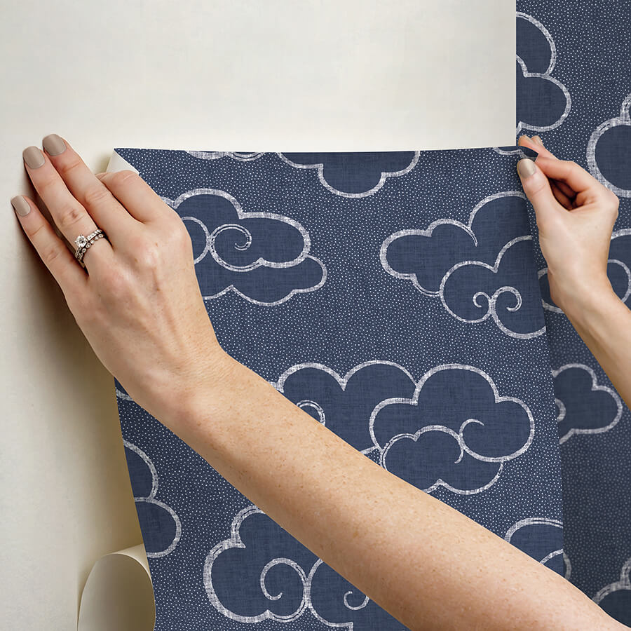 navy-alto-peel-and-stick-wallpaper-york-wallcoverings-nus4981 - York Wallcoverings Wallpaper