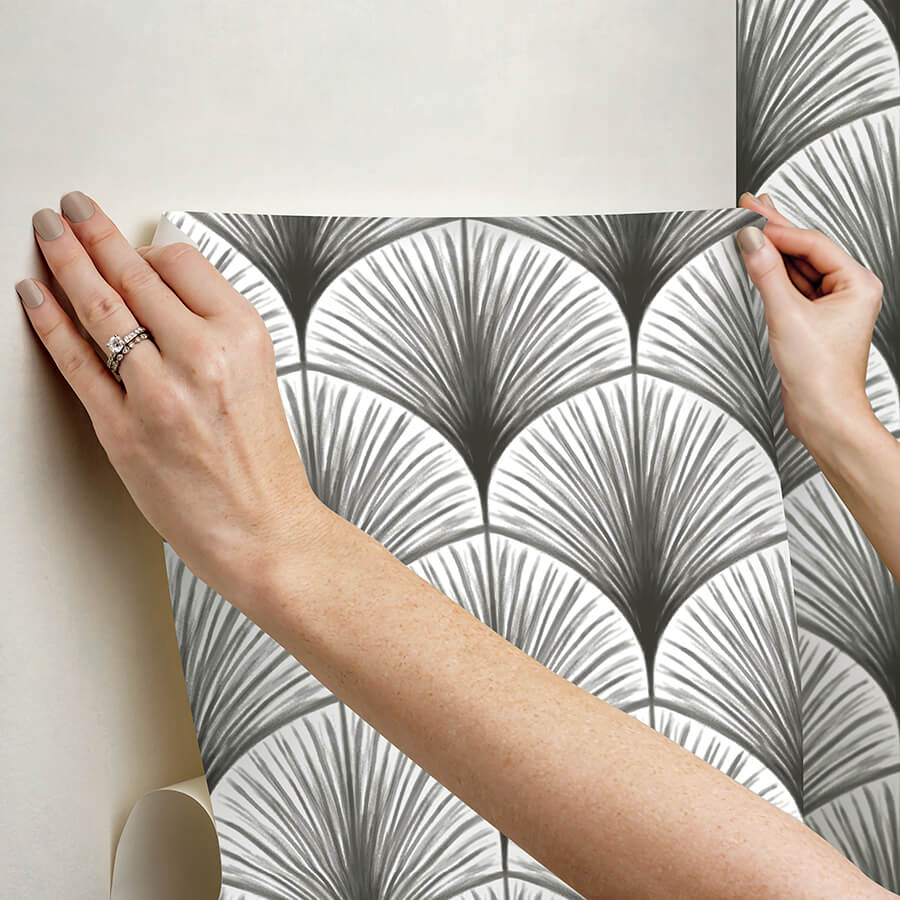 grey-amari-peel-and-stick-wallpaper-york-wallcoverings-nus4985 - York Wallcoverings Wallpaper