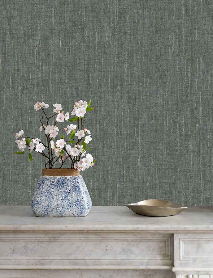 glenburn-stone-woven-shimmer-wallpaper-york-wallcoverings-4144-9151 - York Wallcoverings Wallpaper