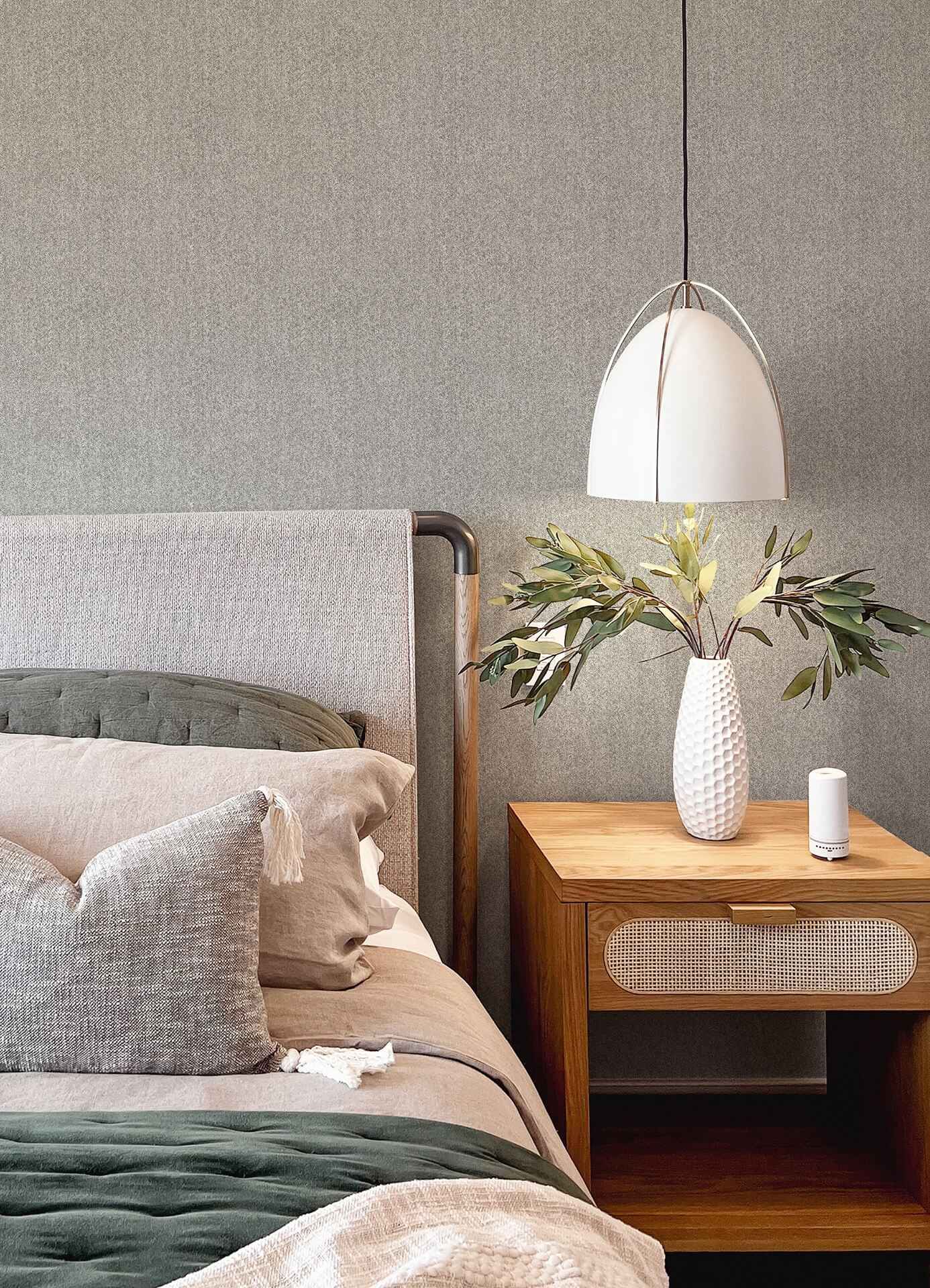 Ashbee Dark Grey Faux Tweed Wallpaper - York Wallcoverings - 4157-26163 - York Wallcoverings Wallpaper