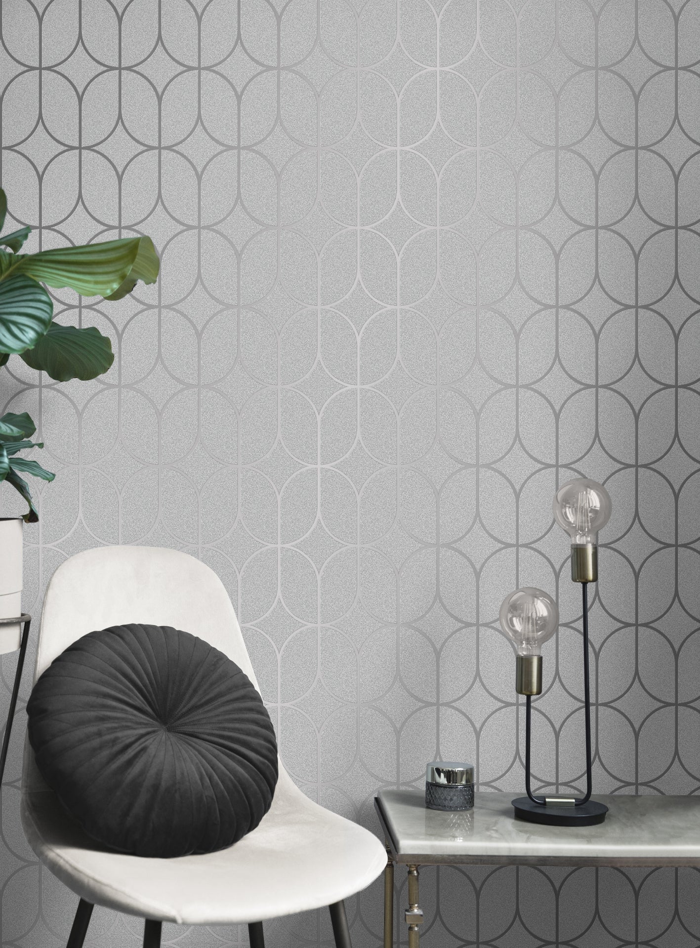 raye-silver-rosco-trellis-wallpaper-york-wallcoverings-4157-42803 - York Wallcoverings Wallpaper