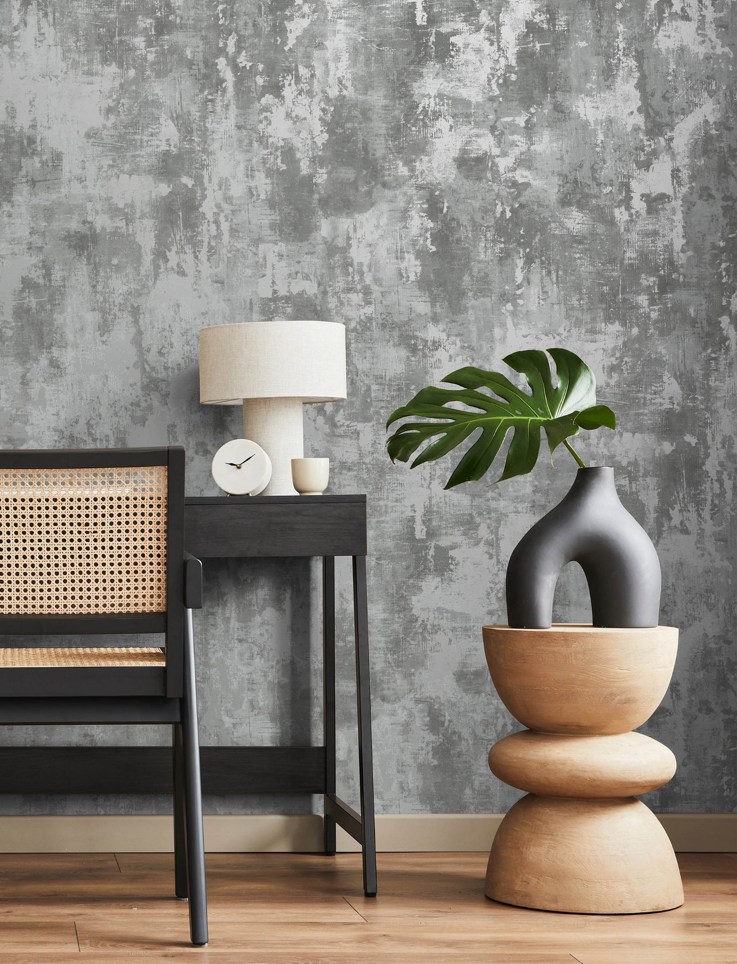 cierra-pewter-stucco-wallpaper-york-wallcoverings-4157-43063 - York Wallcoverings Wallpaper