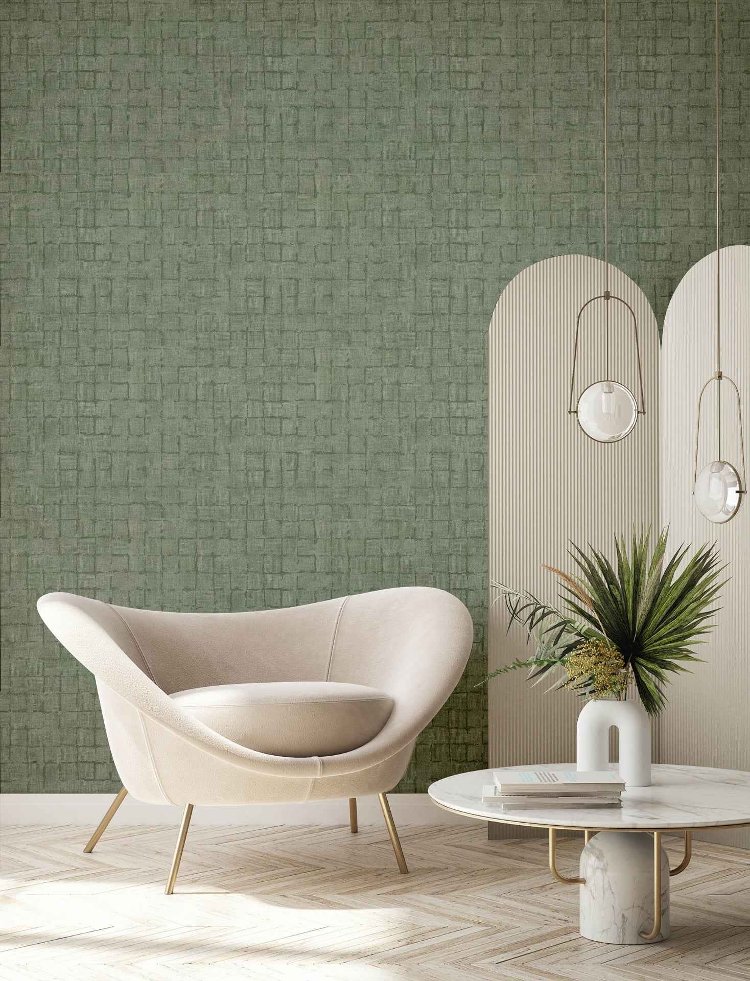 Blocks Sage Checkered Wallpaper - York Wallcoverings - 4157-333454 - York Wallcoverings Wallpaper