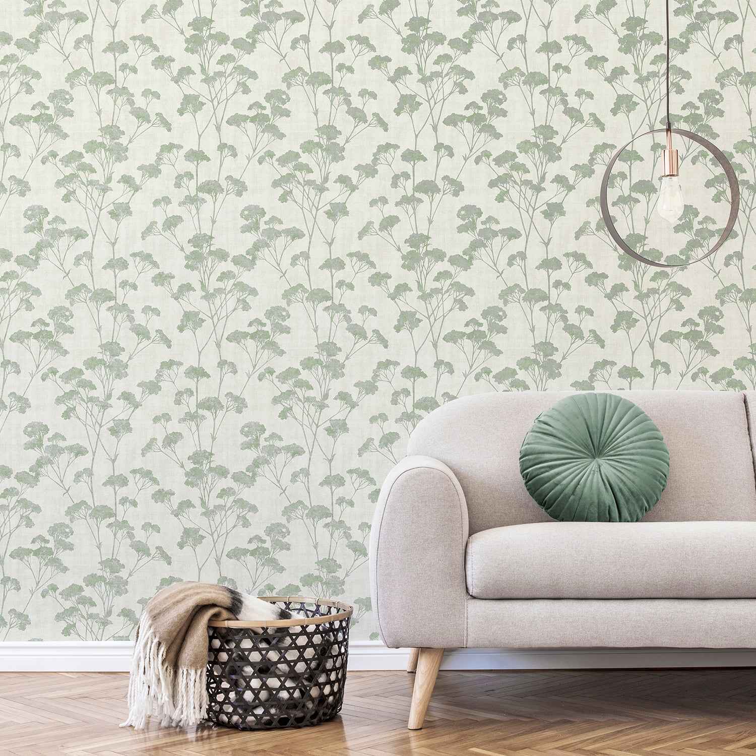 Sprig Green Trail Wallpaper - York Wallcoverings - 4157-M1538 - York Wallcoverings Wallpaper
