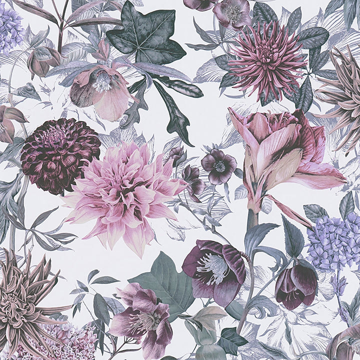 althea-lavender-flower-garden-wallpaper-york-wallcoverings-as381752 - York Wallcoverings Wallpaper