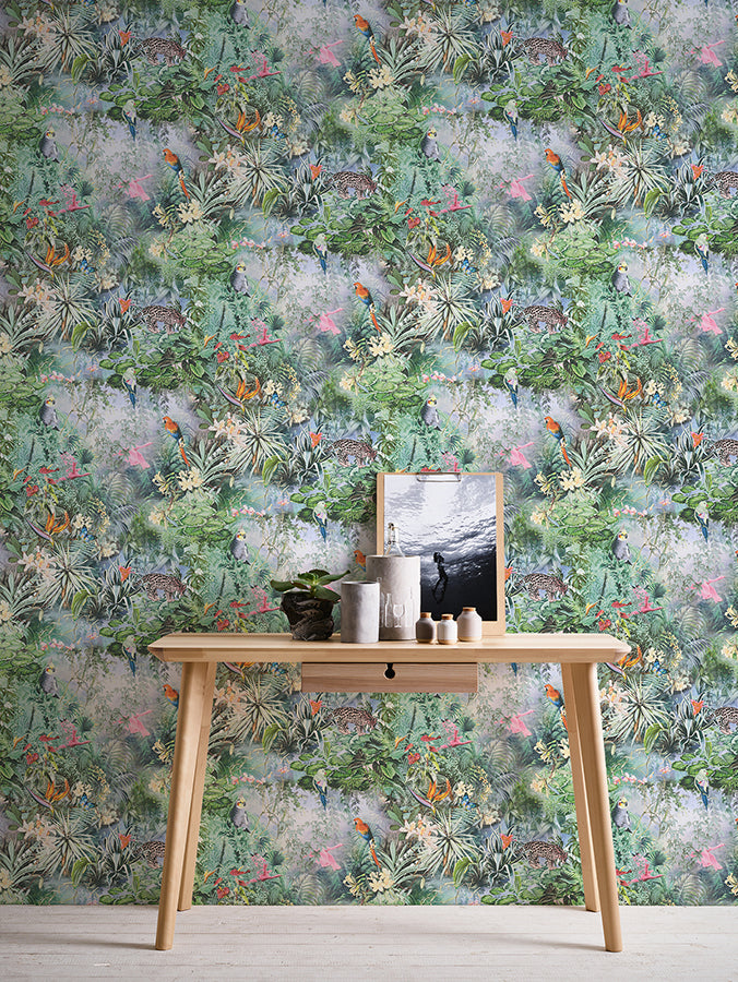cordian-sky-blue-rainforest-landscape-wallpaper-york-wallcoverings-as381792 - York Wallcoverings Wallpaper