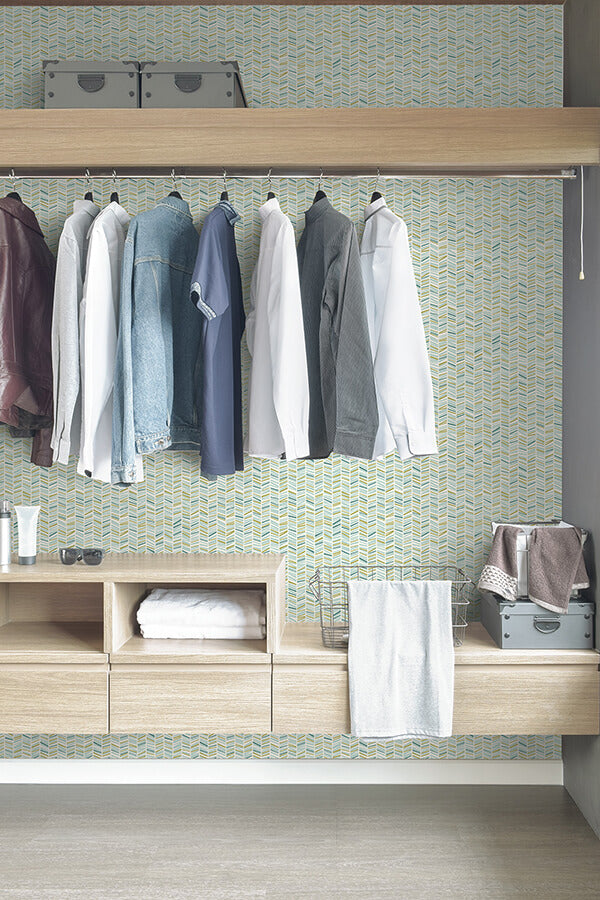 ivan-broken-chevron-peel-and-stick-wallpaper-york-wallcoverings-ms6133 - York Wallcoverings Wallpaper