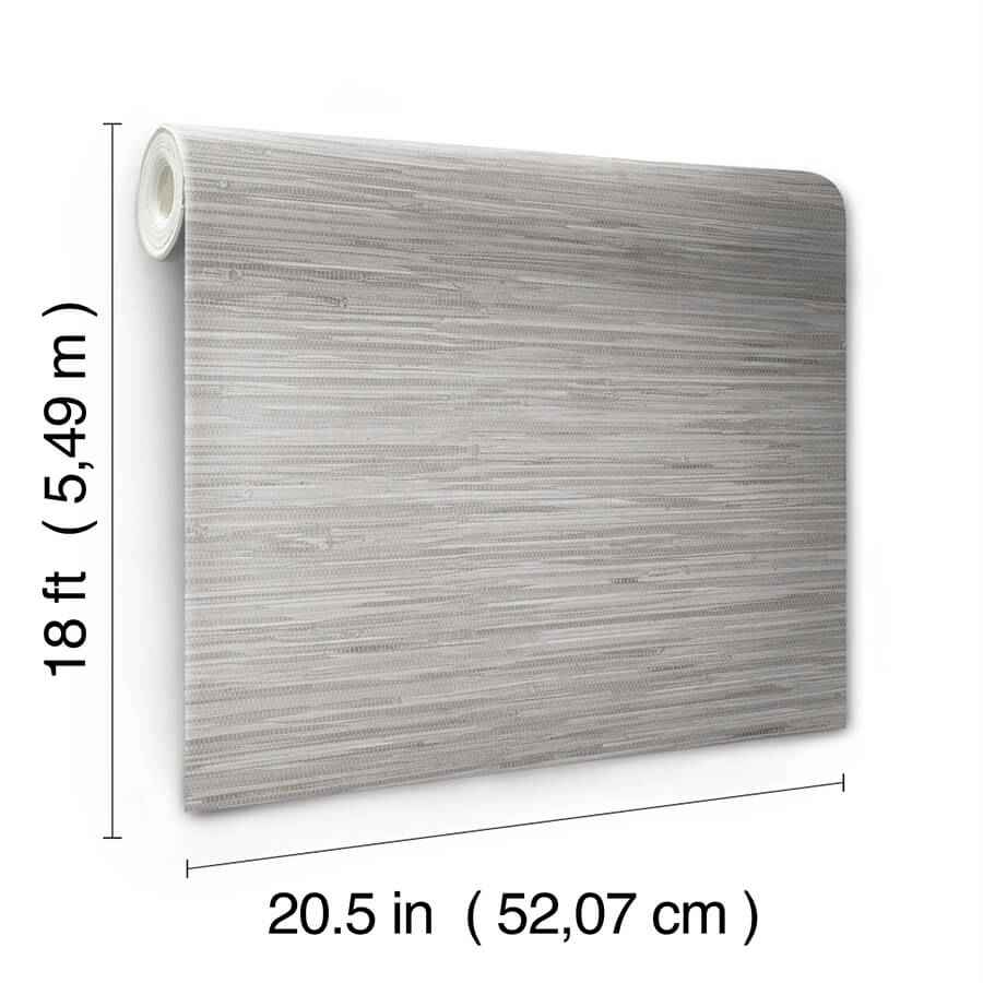 Grey Grassweave Peel and Stick Wallpaper - York Wallcoverings - NUS4994 - York Wallcoverings Wallpaper