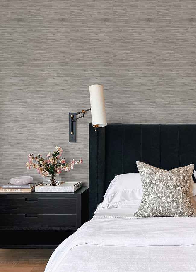 Grey Grassweave Peel and Stick Wallpaper - York Wallcoverings - NUS4994 - York Wallcoverings Wallpaper