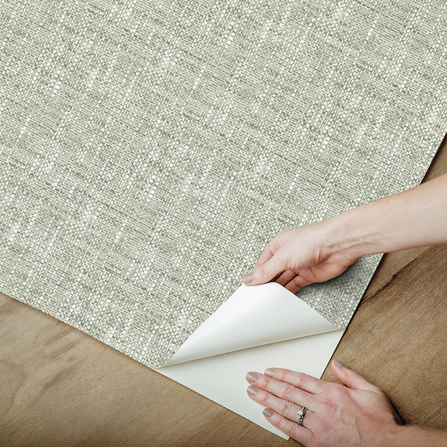 sage-poplin-peel-and-stick-wallpaper-york-wallcoverings-nus5000 - York Wallcoverings Wallpaper