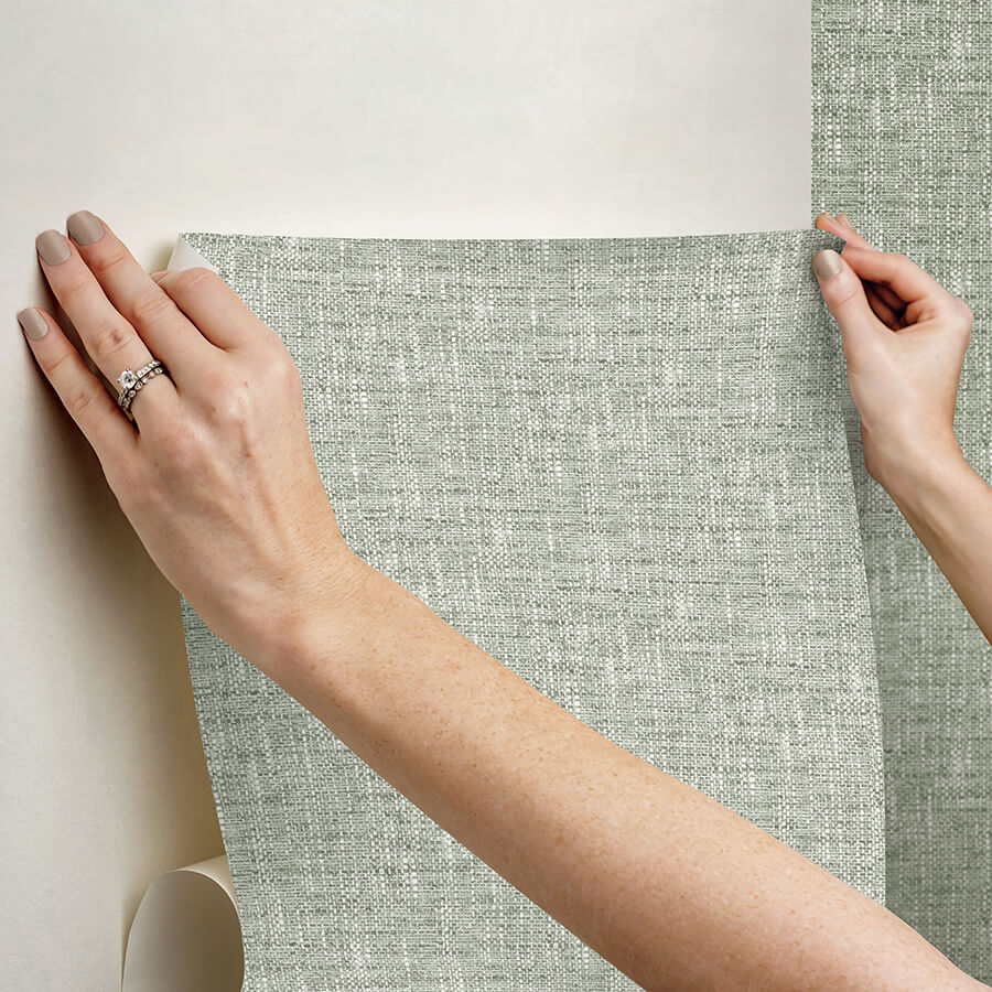 sage-poplin-peel-and-stick-wallpaper-york-wallcoverings-nus5000 - York Wallcoverings Wallpaper