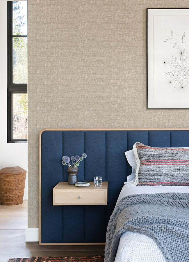 tan-poplin-peel-and-stick-wallpaper-york-wallcoverings-nus5002 - York Wallcoverings Wallpaper