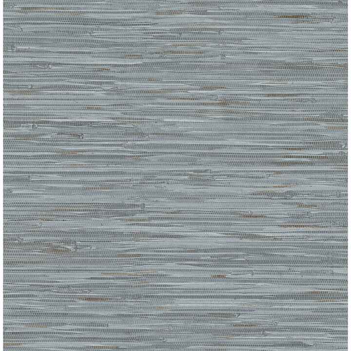 Blue Grassweave Peel and Stick Wallpaper - York Wallcoverings - NUS4991