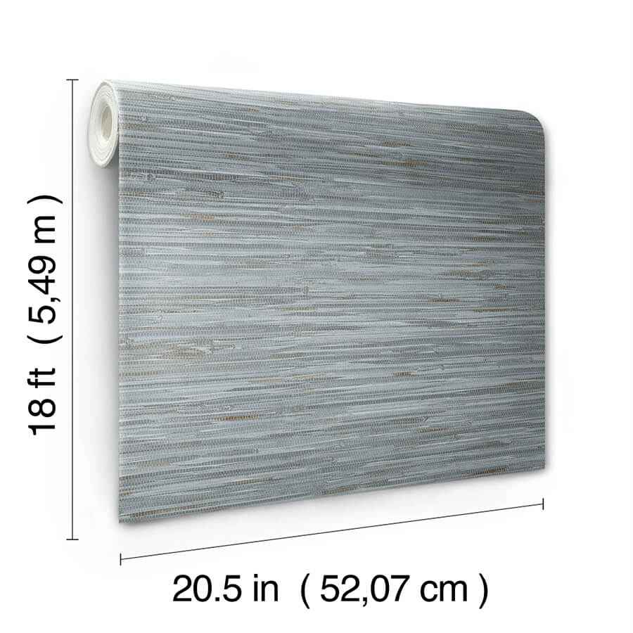 Blue Grassweave Peel and Stick Wallpaper - York Wallcoverings - NUS4991 - York Wallcoverings Wallpaper