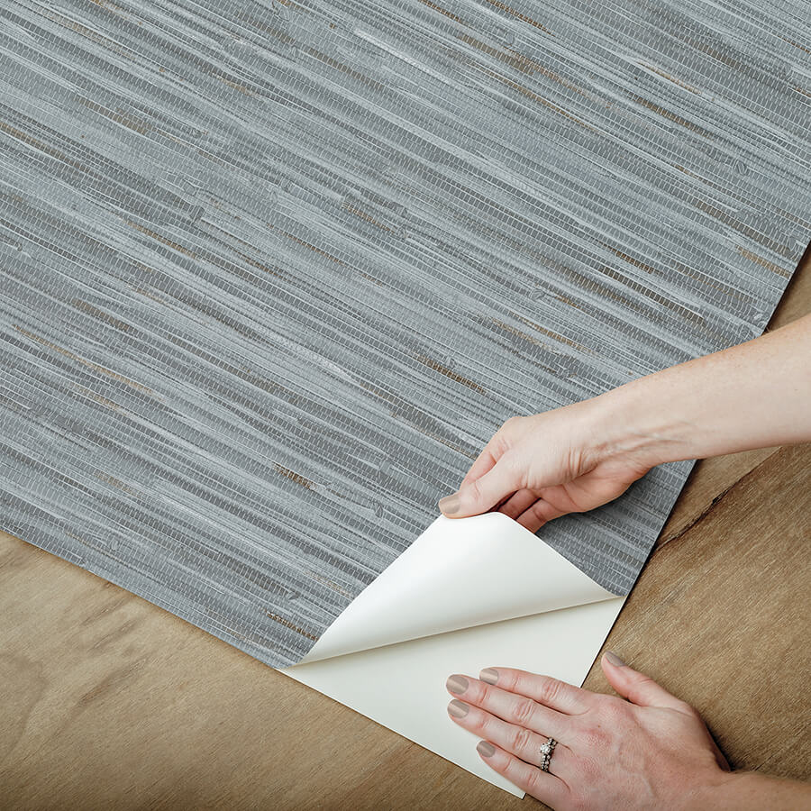 blue-grassweave-peel-and-stick-wallpaper-york-wallcoverings-nus4991 - York Wallcoverings Wallpaper