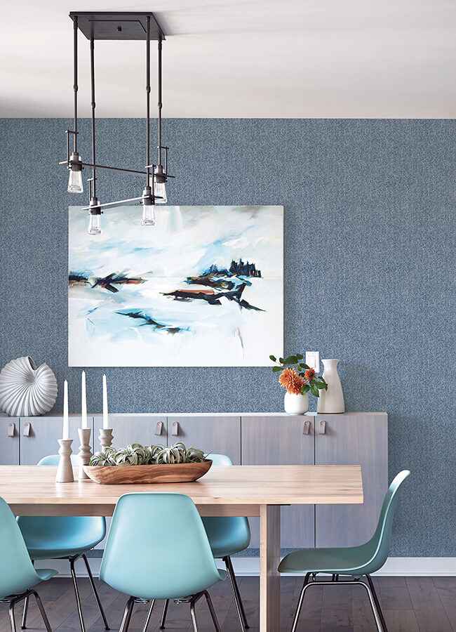 Navy Ashland Peel and Stick Wallpaper - York Wallcoverings - NUS5003 - York Wallcoverings Wallpaper
