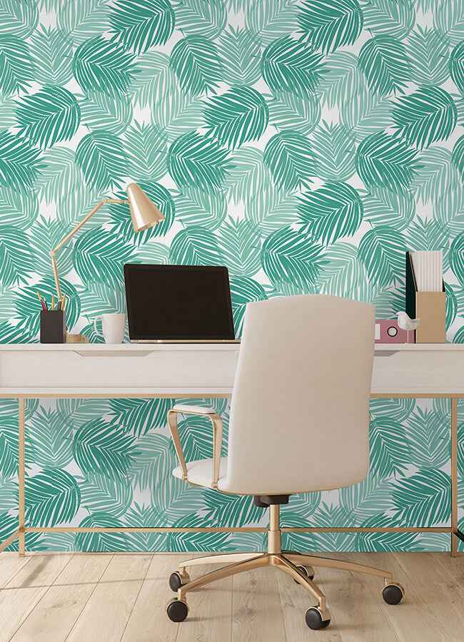 Stay Palm Leaf Peel & Stick Wallpaper - York Wallcoverings - PP4697 - York Wallcoverings Wallpaper