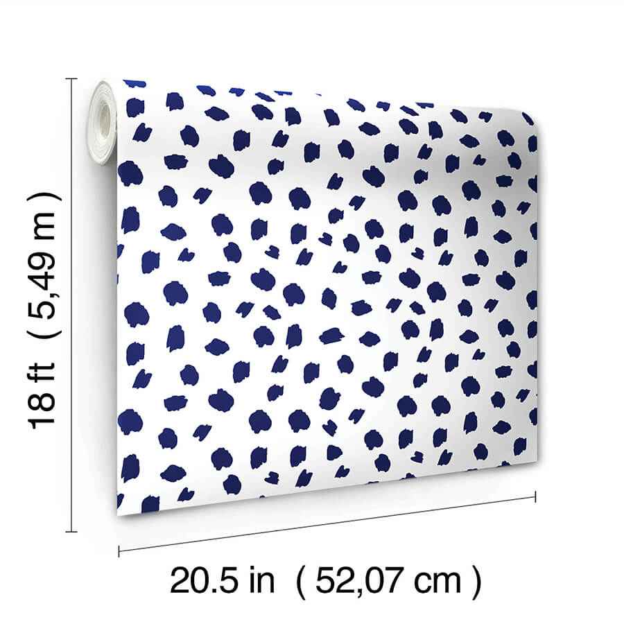 Polka Dot Spot the Fun Polka Dots Peel and Stick Wallpaper - York Wallcoverings - PP4700 - York Wallcoverings Wallpaper