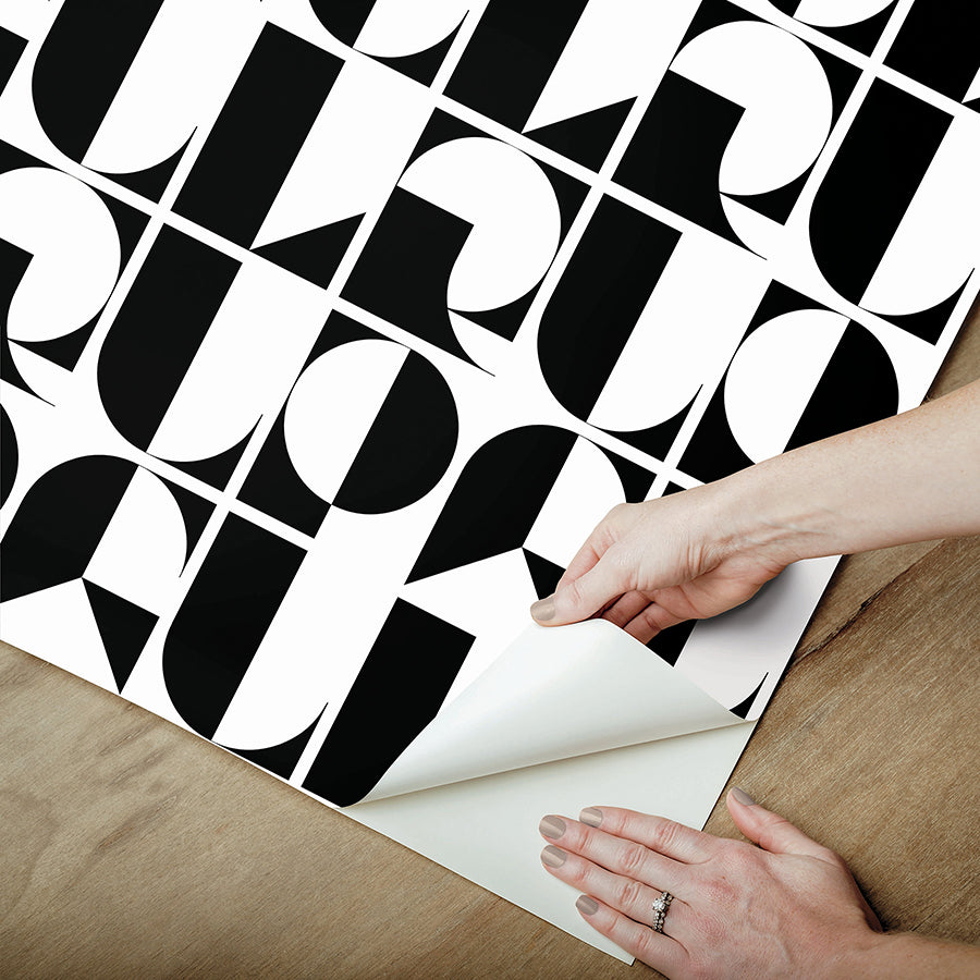 black-rudeco-peel-and-stick-wallpaper-york-wallcoverings-rps6139 - York Wallcoverings Wallpaper