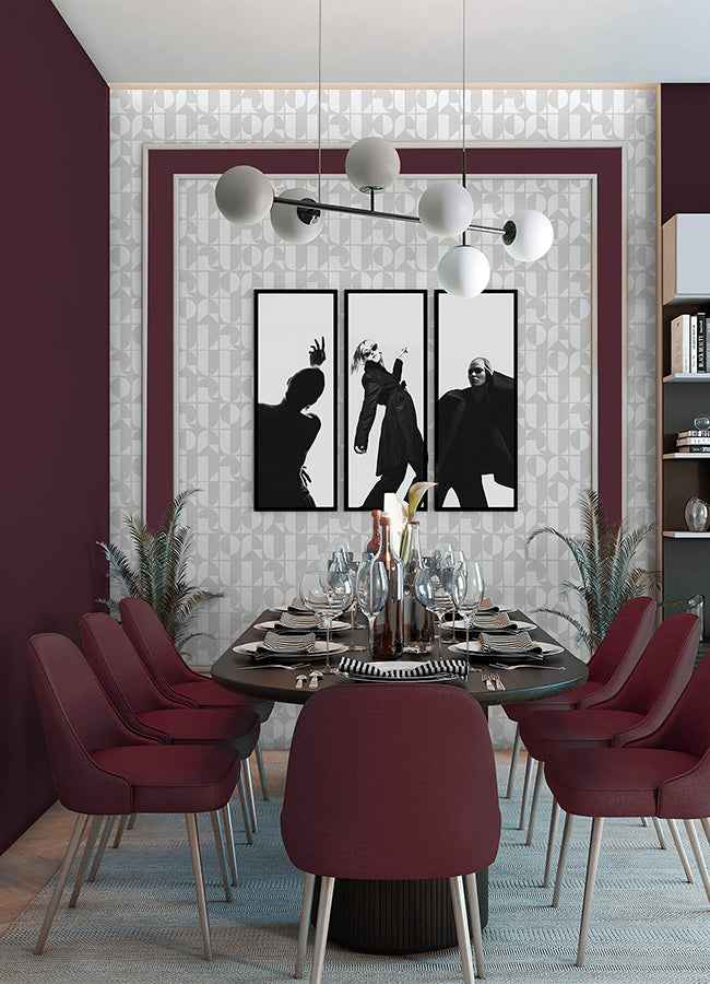 Ghost Grey Rudeco Peel and Stick Wallpaper - York Wallcoverings - RPS6140 - York Wallcoverings Wallpaper