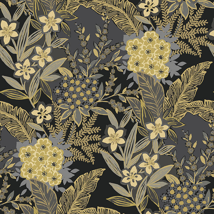 black-rujardin-peel-and-stick-wallpaper-york-wallcoverings-rps6146 - York Wallcoverings Wallpaper