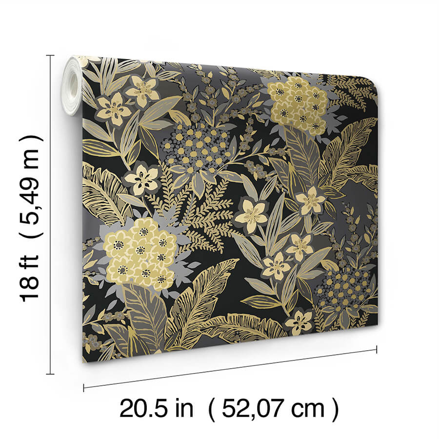 black-rujardin-peel-and-stick-wallpaper-york-wallcoverings-rps6146 - York Wallcoverings Wallpaper