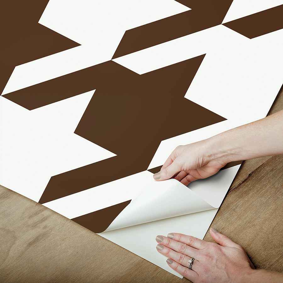 Brown Ruhoundstooth Peel and Stick Wallpaper - York Wallcoverings - RPS6148 - York Wallcoverings Wallpaper
