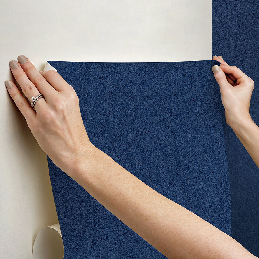 azure-blue-rusuede-peel-and-stick-wallpaper-york-wallcoverings-rps6154 - York Wallcoverings Wallpaper