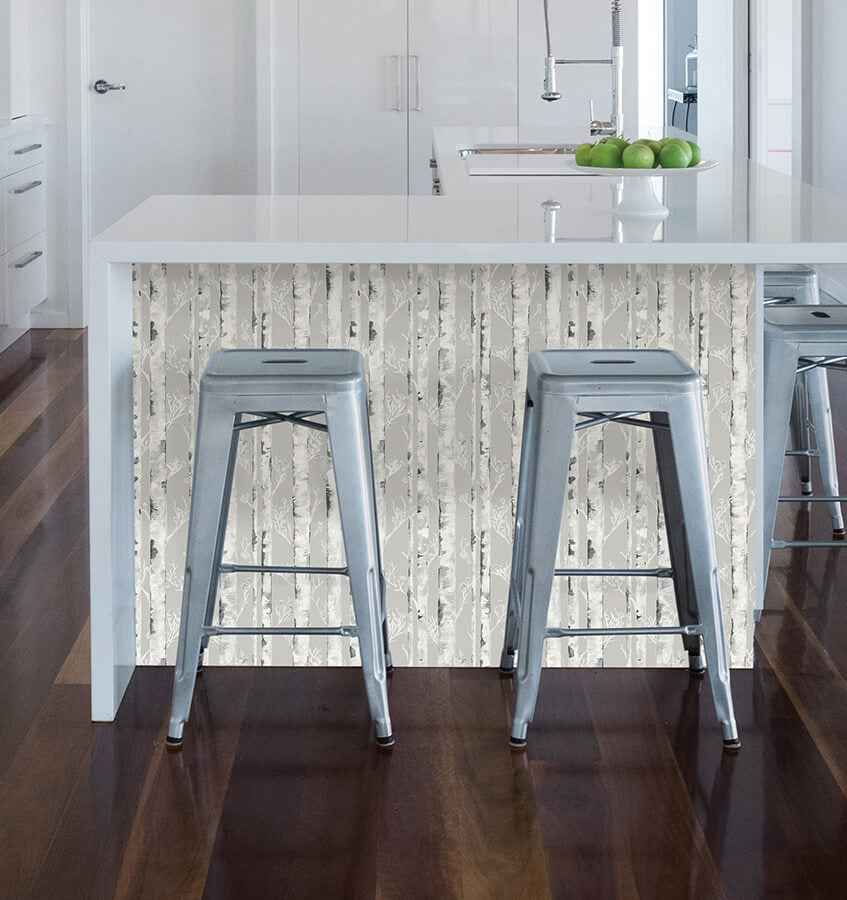 Birchdale Grey Peel & Stick Wallpaper - York Wallcoverings - NH4332 - York Wallcoverings Wallpaper