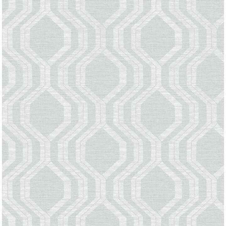 Burton Pewter Modern Ogee Wallpaper - York Wallcoverings - 4141-27101