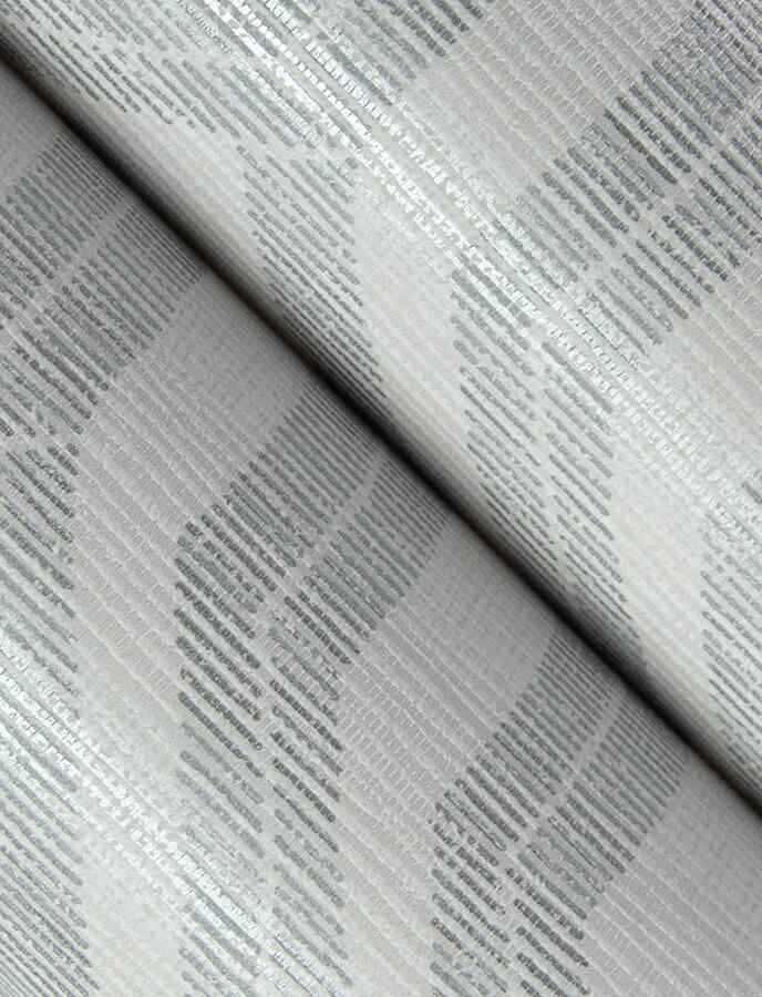 burton-silver-modern-ogee-wallpaper-york-wallcoverings-4141-27104 - York Wallcoverings Wallpaper