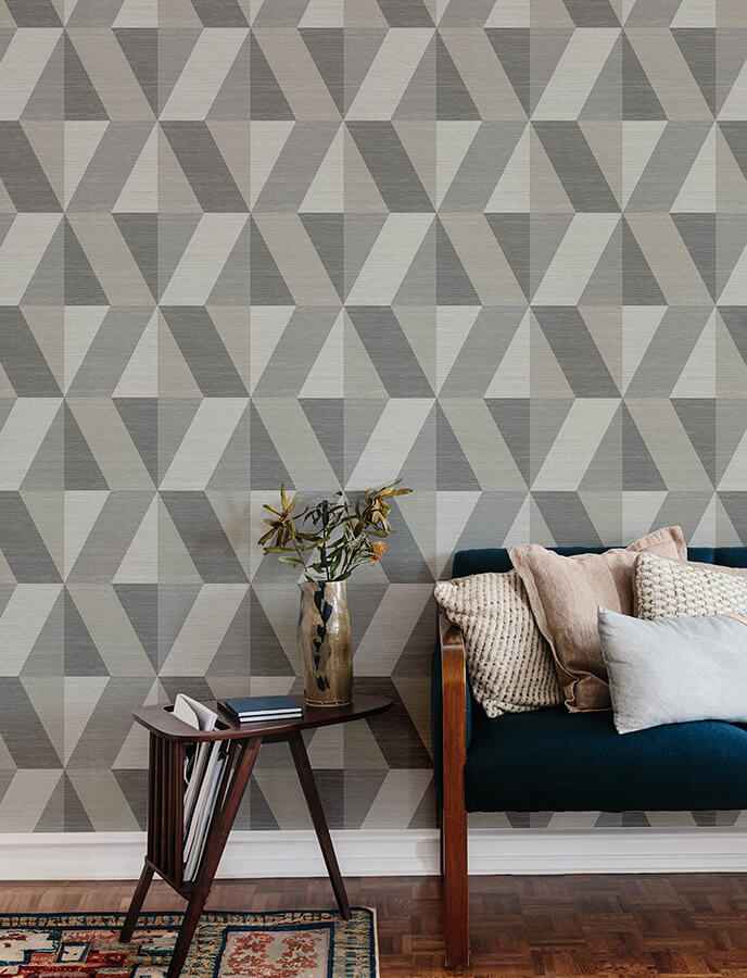 winslow-stone-geometric-faux-grasscloth-wallpaper-york-wallcoverings-4141-27107 - York Wallcoverings Wallpaper