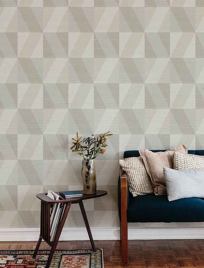 winslow-bone-geometric-faux-grasscloth-wallpaper-york-wallcoverings-4141-27108 - York Wallcoverings Wallpaper