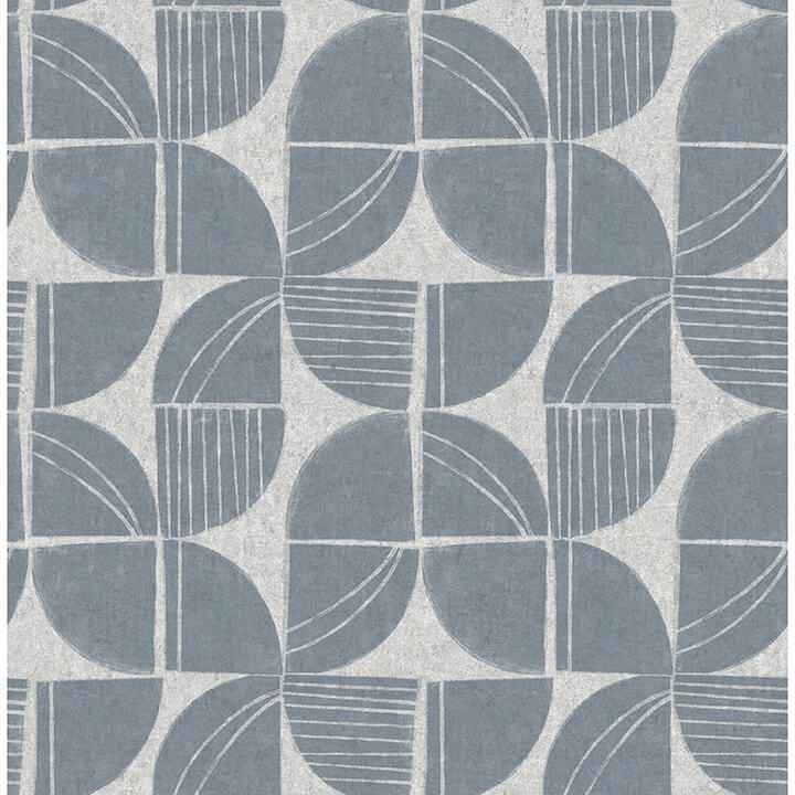 baxter-denim-semicircle-mosaic-wallpaper-york-wallcoverings-4141-27112 - York Wallcoverings Wallpaper