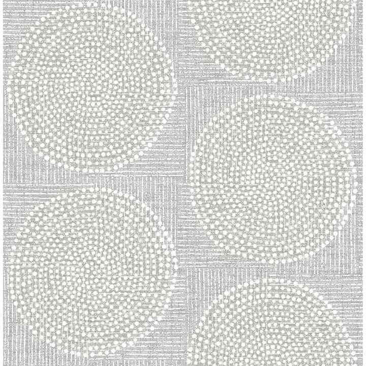 Salma Grey Medallion Wallpaper - York Wallcoverings - 4141-27121