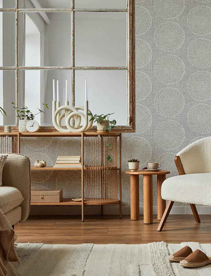 salma-grey-medallion-wallpaper-york-wallcoverings-4141-27121 - York Wallcoverings Wallpaper