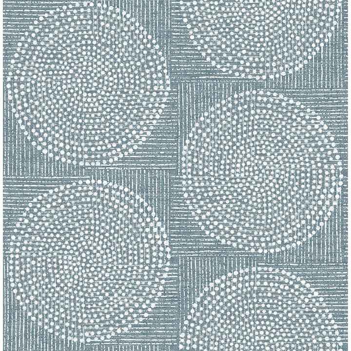 Salma Denim Medallion Wallpaper - York Wallcoverings - 4141-27123