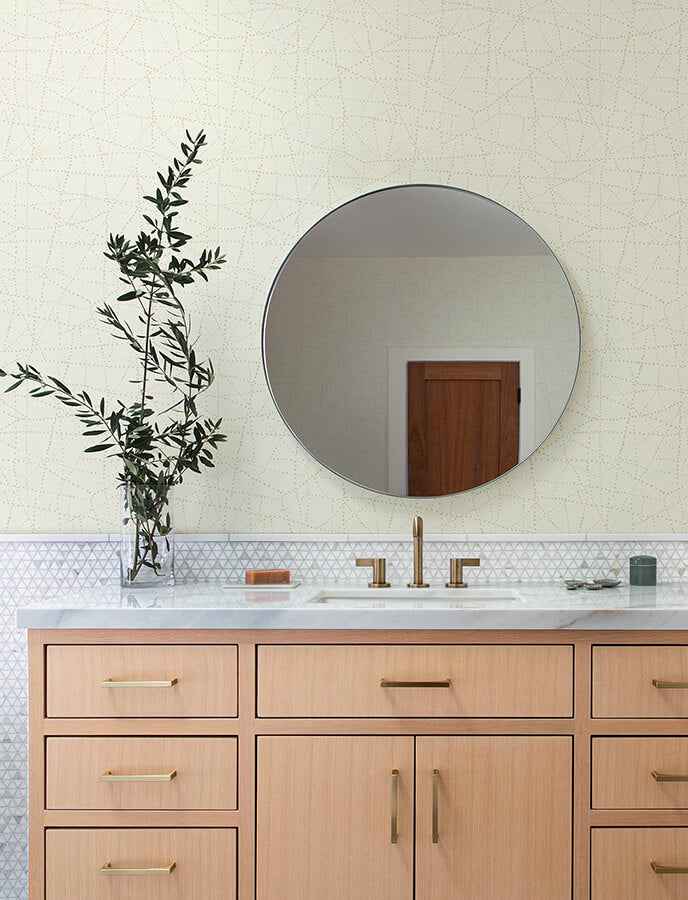 alcott-cream-dotted-wallpaper-york-wallcoverings-4141-27127 - York Wallcoverings Wallpaper