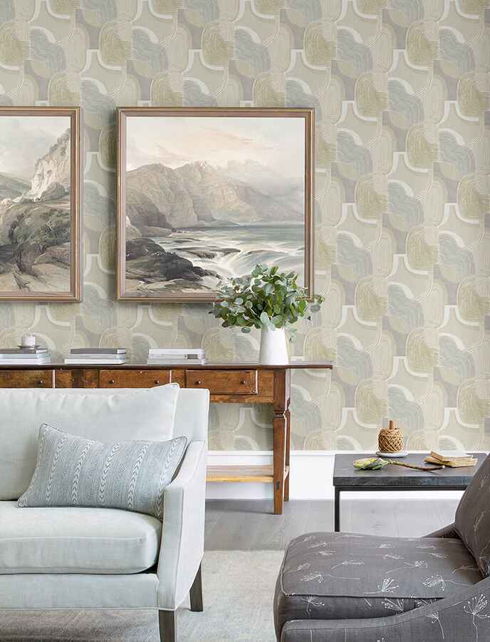 hollace-honey-geometric-wallpaper-york-wallcoverings-4141-27129 - York Wallcoverings Wallpaper