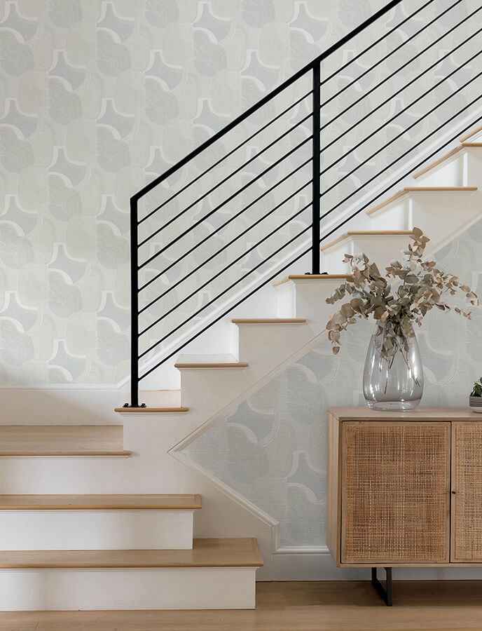 Hollace Sky Blue Geometric Wallpaper - York Wallcoverings - 4141-27131 - York Wallcoverings Wallpaper
