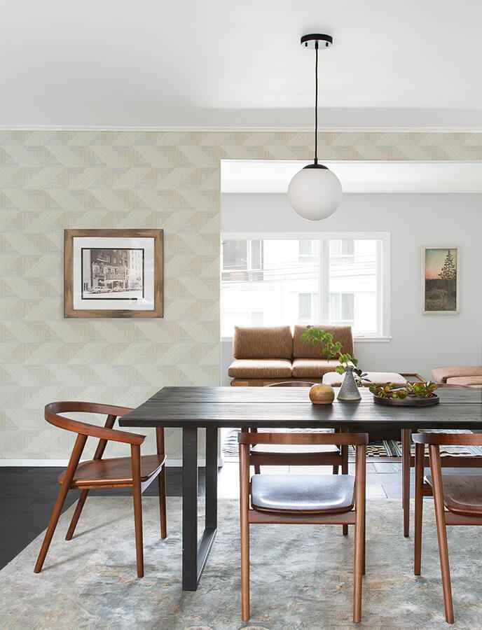 Presley Grey Tessellation Wallpaper - York Wallcoverings - 4141-27135 - York Wallcoverings Wallpaper