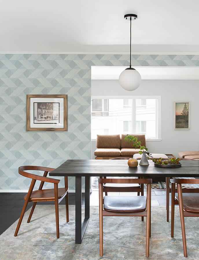 Presley Light Blue Tessellation Wallpaper - York Wallcoverings - 4141-27137 - York Wallcoverings Wallpaper