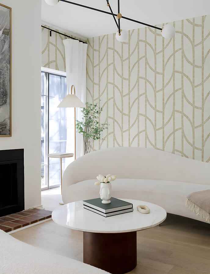 harlow-gold-curved-contours-wallpaper-york-wallcoverings-4141-27139 - York Wallcoverings Wallpaper